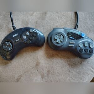 Two Sega Genesis Controllers